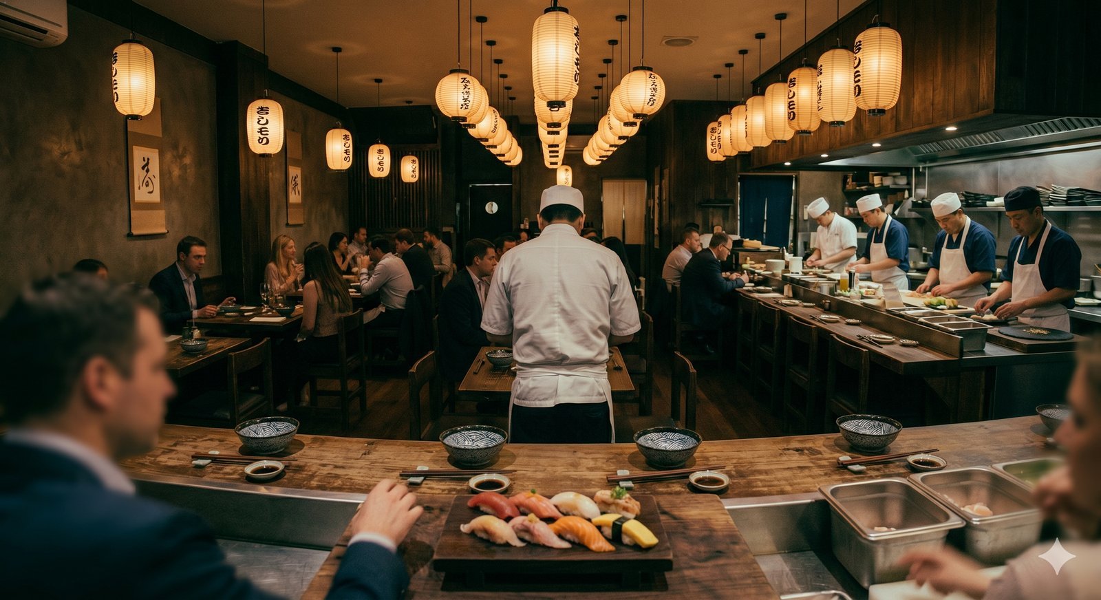 Salle du restaurant Kintsugi